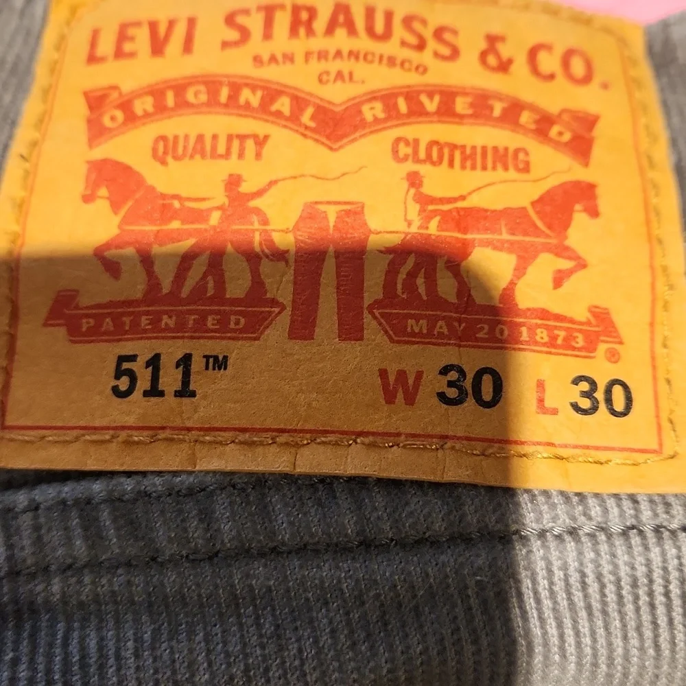 ❤️ LEVIS 511 SLIM CORDUROY JEANS / PANTS, GRAY, 30